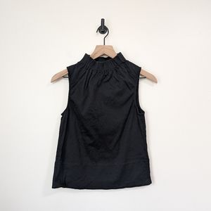 Tibi Cotton Mock Neck Sleeveless Tank / XS